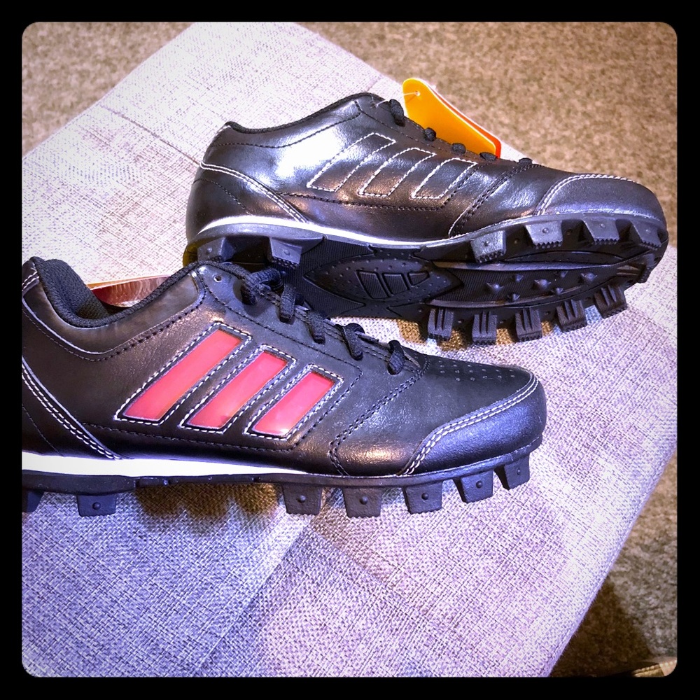 Adidas Black Baseball Cleats Boys or Girls